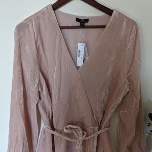 Jcrew -14T- Pink Faux Wrap in Drapey Velvet